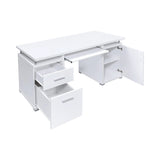 Tracy 2-Drawer Computer Desk Cappuccino - 800107 Pie's Variety Store