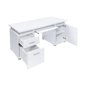 Tracy 2-Drawer Computer Desk Cappuccino - 800107 Pie's Variety Store