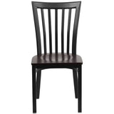 HERCULES Series Black School House Back Metal Restaurant Chair - Cherry Wood Seat [XU-DG6Q4BSCH-CHYW-GG] Pie's Variety Store