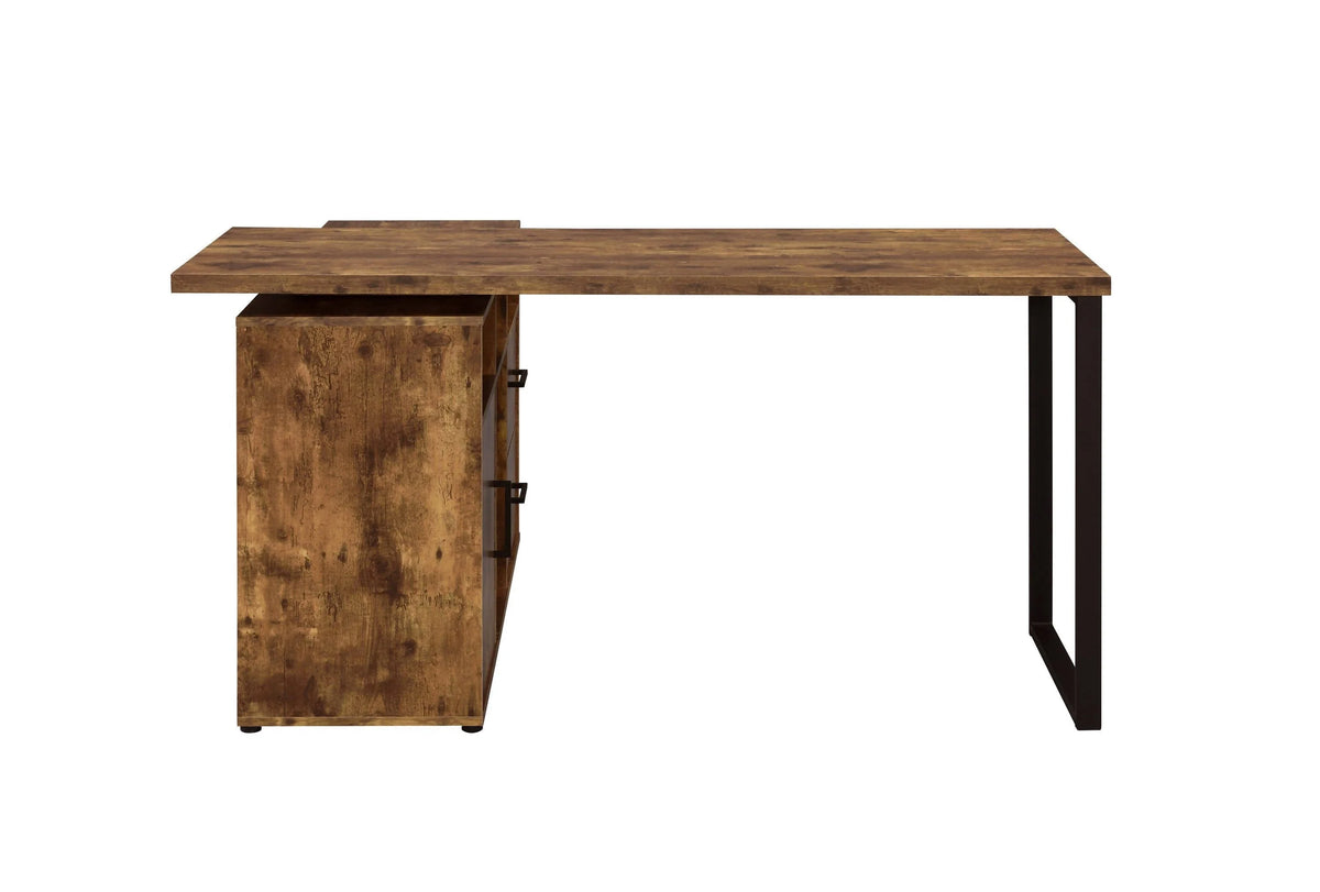 Hertford L-Shape Office Desk With Storage Grey Driftwood - 804462 Pie's Variety Store