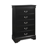 Louis Philippe 5-Drawer Chest Black - 212415 Pie's Variety Store