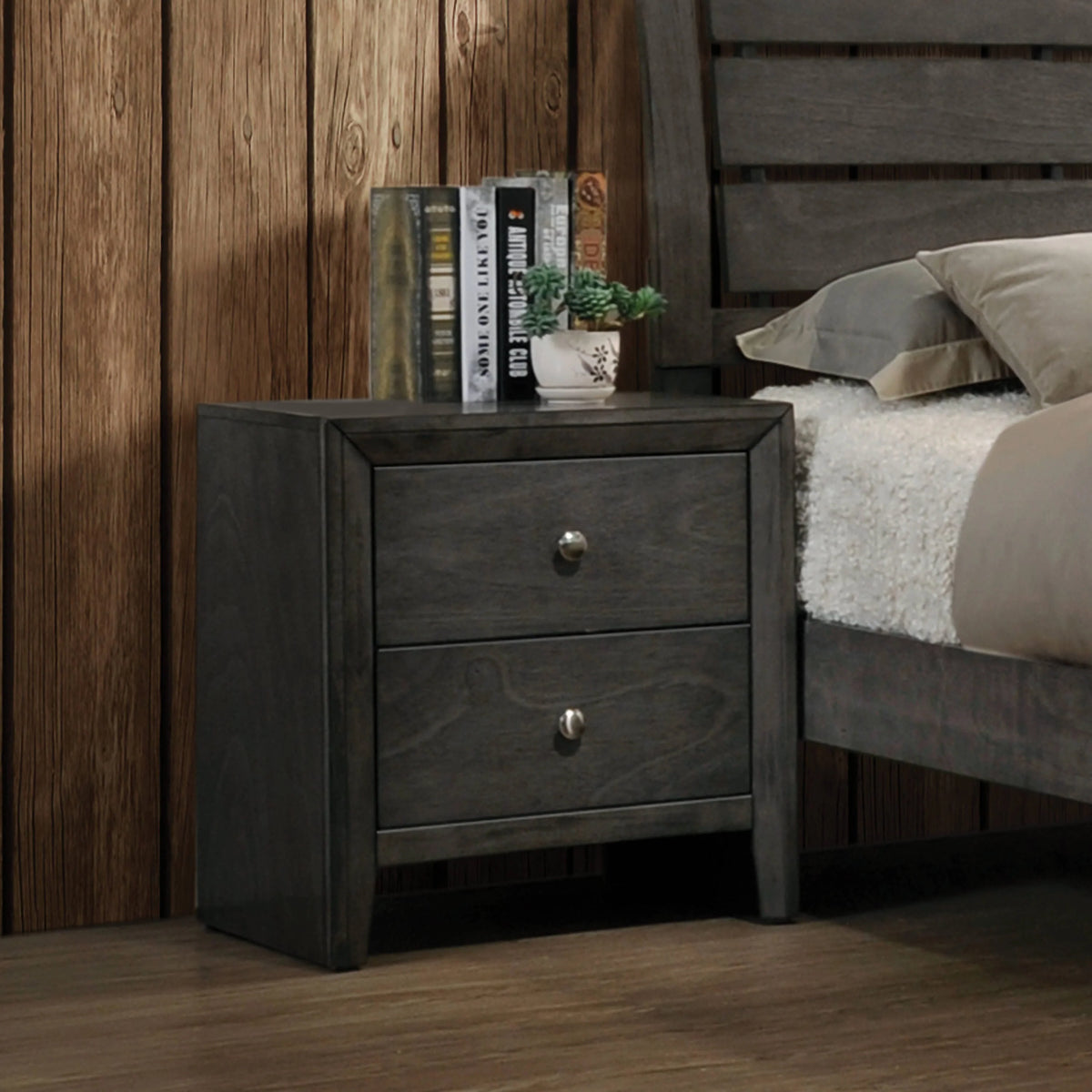 Serenity Queen Panel Bed Mod Grey 4 PIECE Set - SET4PC215841Q Pie's Variety Store