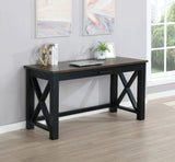 Deerfield Writing Desk Rustic Latte And Vintage Black - 881271 Pie's Variety Store