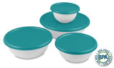Sterilite 8-Piece Plastic Kitchen Covered Bowl/Mixing Set w/Lids - 0747 Pie's Variety Store