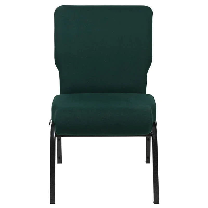 Advantage 20.5 in. Hunter Green Molded Foam Church Chair with Book Rack [PCCF-102-BR] Pie's Variety Store