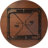 Advantage 5 ft. Round High Pressure Laminate Folding Banquet Table [MEW-60R-WB] Pie's Variety Store