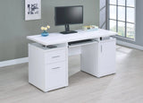 Tracy 2-Drawer Computer Desk Cappuccino - 800107 Pie's Variety Store