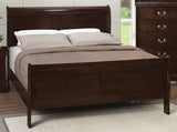 Louis Philippe Eastern King Panel Sleigh Bed Cappuccino - 202411KE Pie's Variety Store
