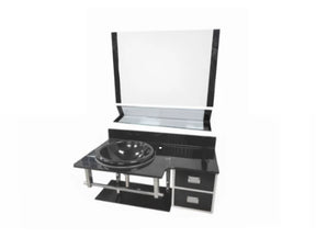 MEGALUXE Glass Basin with Stainless Steel Fame - AG-A119 CHINA IMPORTS