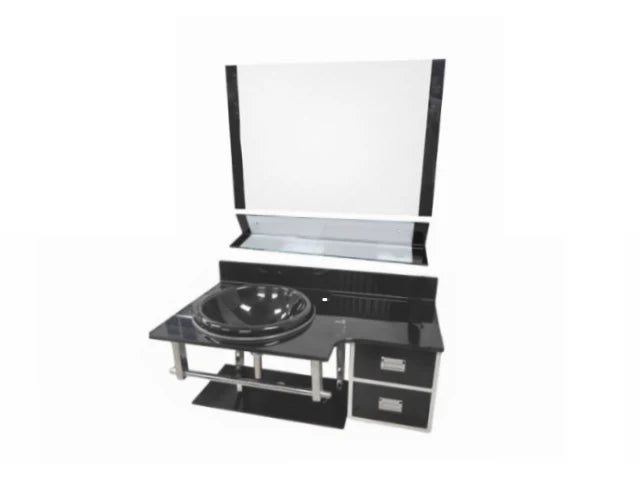 MEGALUXE Glass Basin with Stainless Steel Fame - AG-A119 CHINA IMPORTS