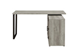 Hertford L-Shape Office Desk With Storage Grey Driftwood - 804462 Pie's Variety Store