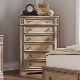 Ilana 6-drawer Chest Antique Linen - 205075 Elegant AccScents
