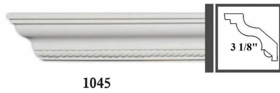MOULDING Pattern Crown Moulding Polyurethane- 8FT LENGTH MARMEGA