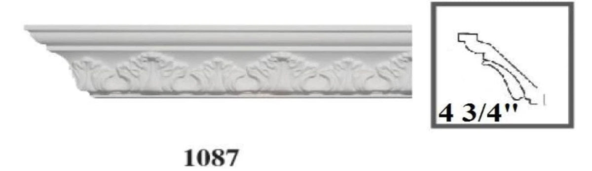 MOULDING Pattern Crown Moulding Polyurethane- 8FT LENGTH MARMEGA