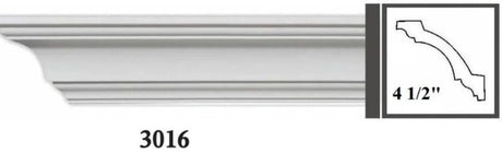 MOULDING Plain Crown Moulding Polyurethane- 8FT LENGTH in 12 Designs MARMEGA