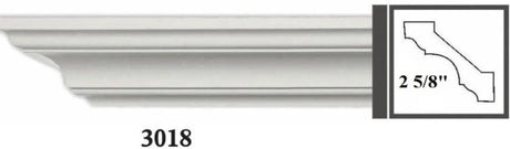 MOULDING Plain Crown Moulding Polyurethane- 8FT LENGTH in 12 Designs MARMEGA