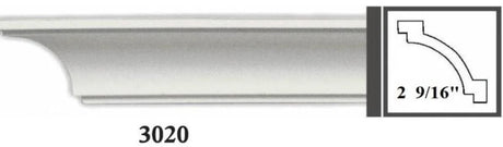 MOULDING Plain Crown Moulding Polyurethane- 8FT LENGTH in 12 Designs MARMEGA