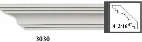 MOULDING Plain Crown Moulding Polyurethane- 8FT LENGTH in 12 Designs MARMEGA