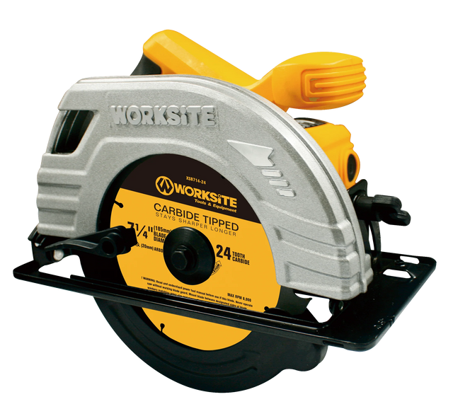 WORKSITE Circular Saw 7 1/4 Inch Blade High Power 1500W 5500RPM Cutting Electric Corded Circular Power Saws-CSW173-110V Worksite Power Tools
