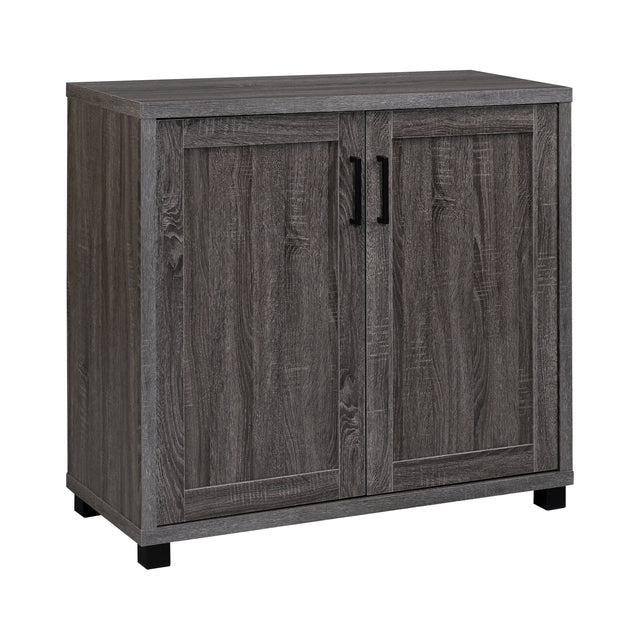Wooden 2-Door Accent Cabinet Weathered Grey - 951046 Pie's Variety Store