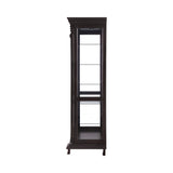 6-Shelf Rectangular Curio Cabinet Cappuccino And Clear - 4715 Pie's Variety Store
