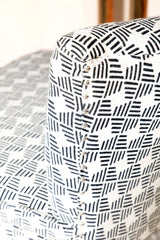 Upholstered Accent Chair With Wooden Leg Black And White - 905502 Pie's Variety Store