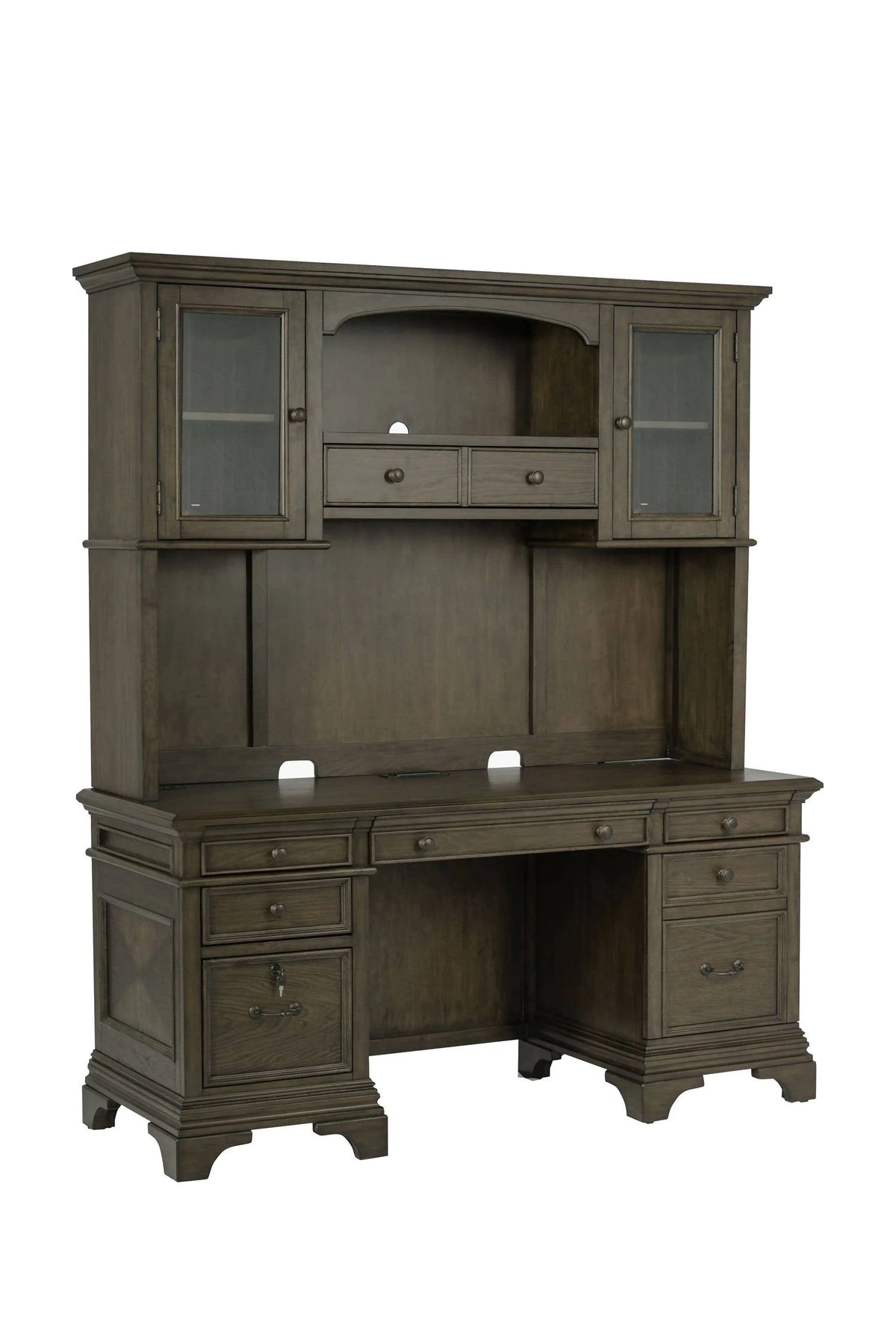 Hartshill Credenza With Hutch Burnished Oak - 881283 Pie's Variety Store
