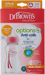Dr Browns Options+ 2pk 9 Oz Wide Neck Pink Bottles: . From nipple to base