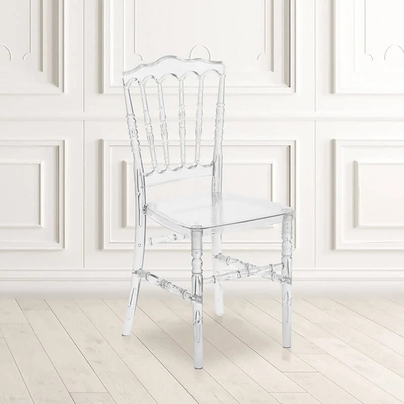 Elegance Crystal Ice Napoleon Stacking Chair - BH-H002-CRYSTAL-GG ADRIAN'S ELECTRONICS