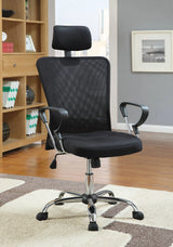 Mesh Back Office Chair Black And Chrome - 800206 Pie's Variety Store