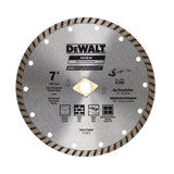 Dewalt Diamond Masonry Wet/Dry Continuous Edge Blade Turbo 7 Inches (180MM) - For General Purpose Cutting Of Cured Concrete
