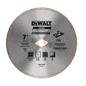 Dewalt Diamond Wet/Dry Continuous Edge Blade 7 Inches (180MM) - For General Purpose Cutting Of Ceramic Tile