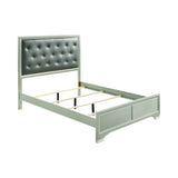 Salford Eastern King Panel Bed Metallic Sterling And Charcoal Grey - 222721KE Pie's Variety Store