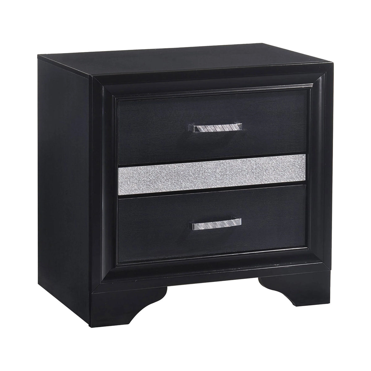 Miranda 2-Drawer Nightstand Tray Black - 206362 Pie's Variety Store