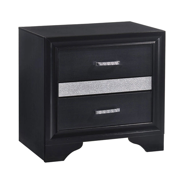 Miranda 2-Drawer Nightstand Tray Black - 206362 Pie's Variety Store