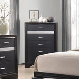 Miranda 5-Drawer Chest Black And Rhinestone - 206365 Pie's Variety Store