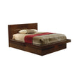 Jessica Queen Platform Bed With Rail Seating Cappuccino - 200711Q Pie's Variety Store