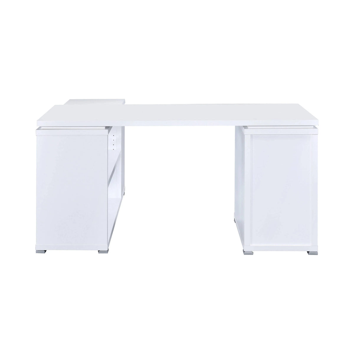 Yvette L-Shape Office Desk White - 800516 Pie's Variety Store
