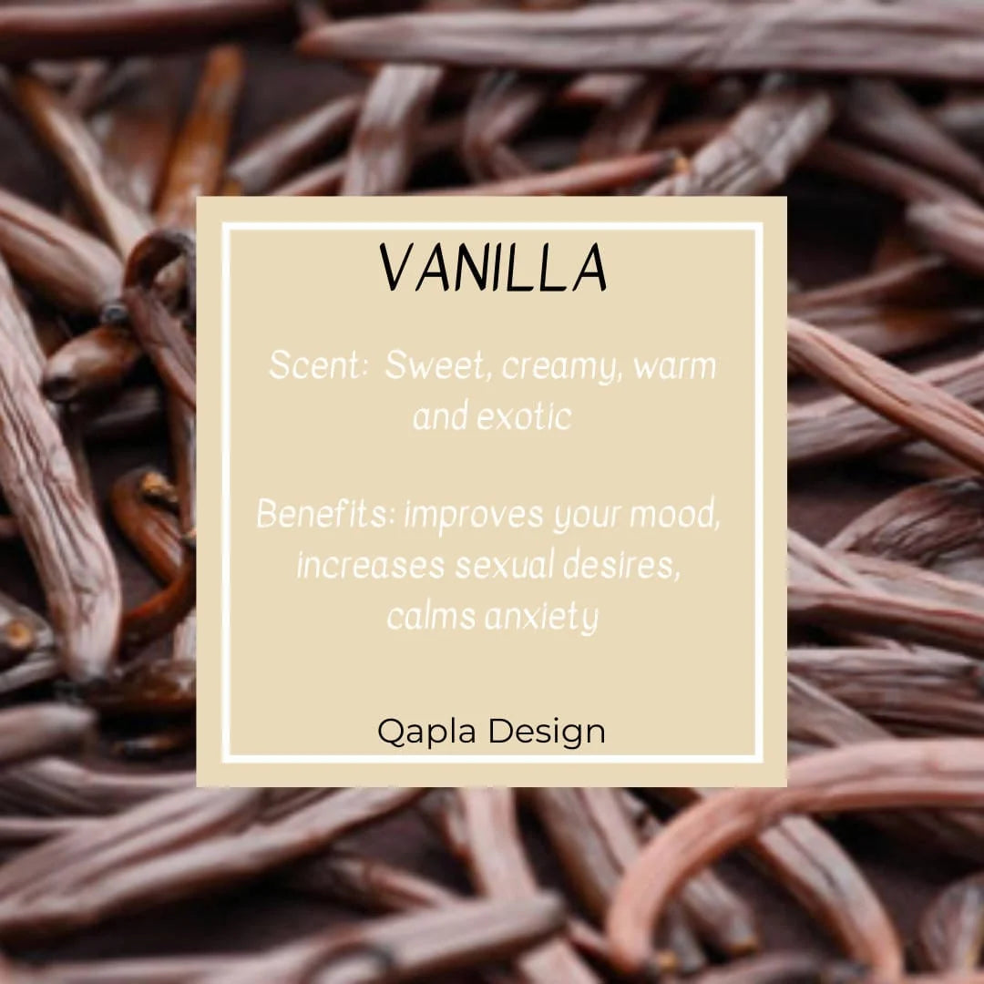 QAPLA DESIGN - Time To Unwind - Vanilla & Lavender - Unwind with the aromatic blend of sweet creamy Vanilla and light floral Lavender