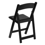 HERCULES Series Folding Chairs with Padded Seats | Set of 2 Black Resin Folding Chair with Vinyl Padded Seat [2-LE-L-1-BLACK-GG] Pie's Variety Store