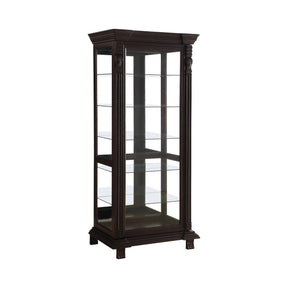 6-Shelf Rectangular Curio Cabinet Cappuccino And Clear - 4715 Pie's Variety Store