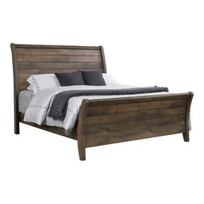 Frederick Queen Sleigh Panel Bed Weathered Oak - 222961Q Pie's Variety Store