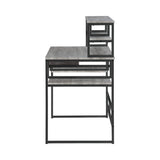 Mandy Computer Desk With Keyboard Tray Weathered Taupe And Gunmetal - 802488 coastmega
