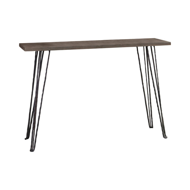Rectangular Console Table Concrete And Black - 930050 Pie's Variety Store