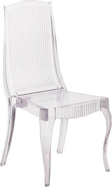 Elegance Crystal Ice Stacking Chair with Full Back Vertical Line Design - BH-K002-CRYSTAL-GG ADRIAN'S ELECTRONICS