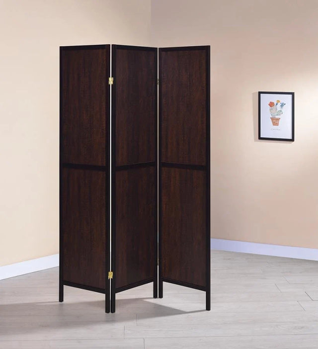 Rustic Tobacco Three-Panel Screen (961514) COSMEGA