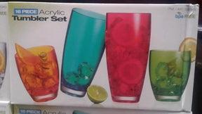 Pandex Acrylic Drinkware 16 pc Set-95048 Hannah Frederick