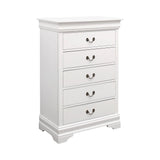 Louis Philippe 5-Drawer Chest White - 204695 Pie's Variety Store