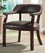 Upholstered Office Chair With Nailhead Trim Blue - 511N Pie's Variety Store