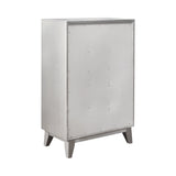 Leighton 5-Drawer Chest Metallic Mercury Collection: This Chest Adds A Touch Of Shimmer To Any Bedroom